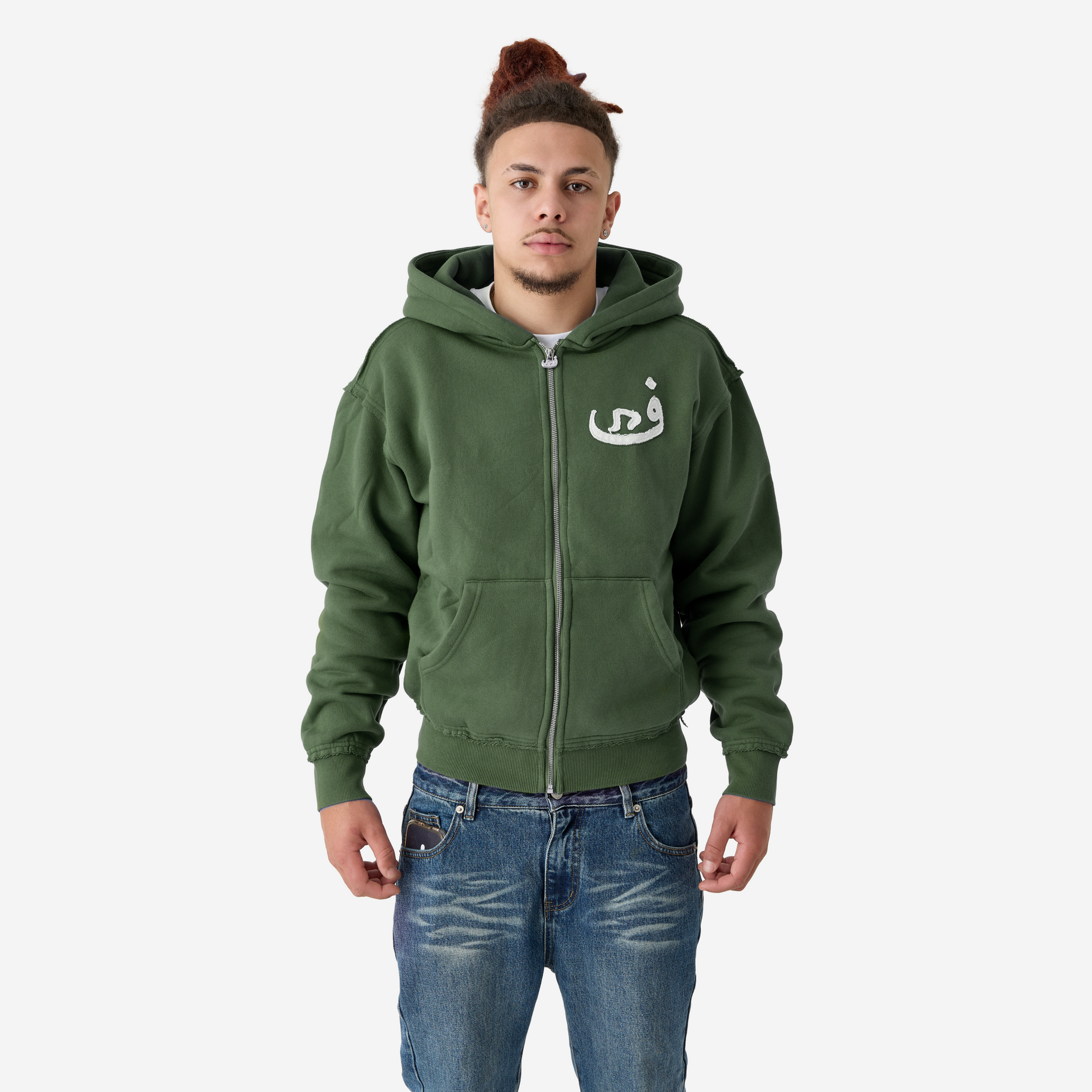 Zip Hoodie 808 - Kaki Vert